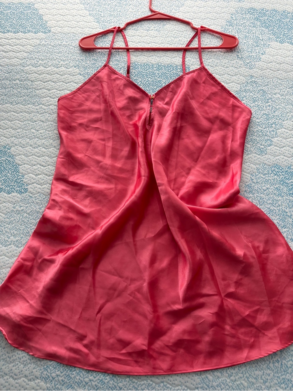 Morgan Taylor Hot Pink Satin Spaghetti Strap Cami
